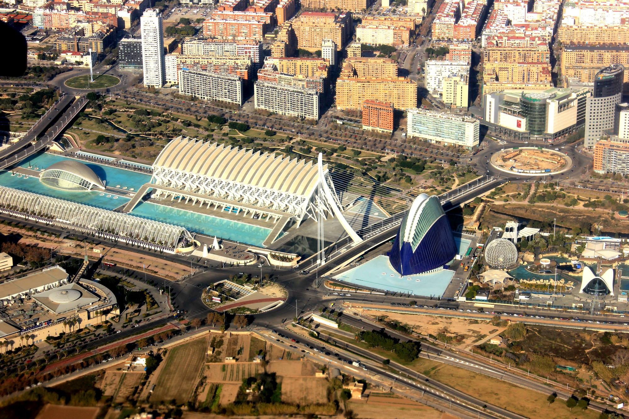 Vista a&eacute;rea de Valencia